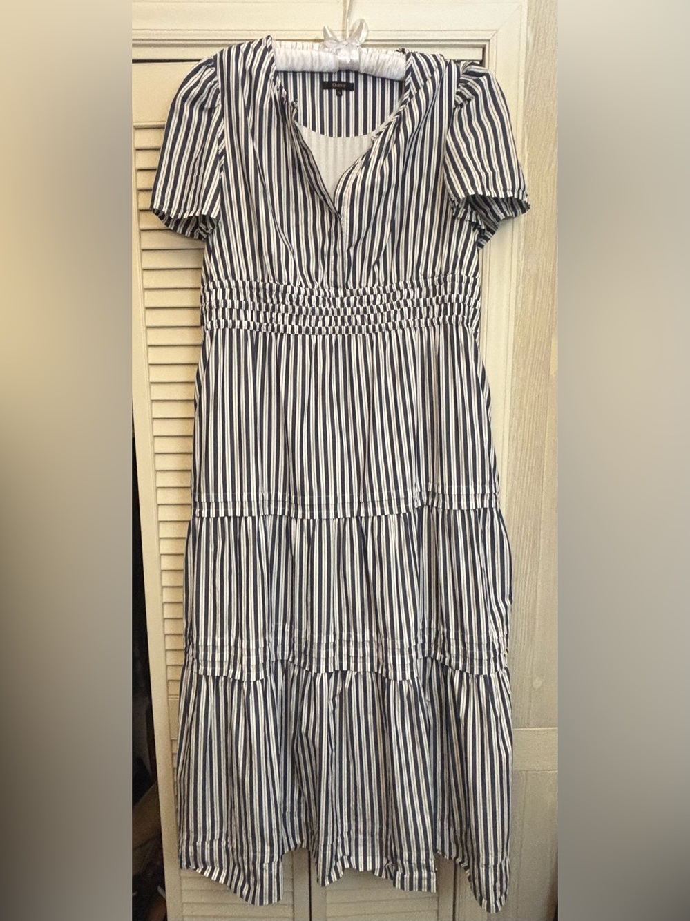 Quince 100% Organic Cotton Poplin Tiered Maxi Dress